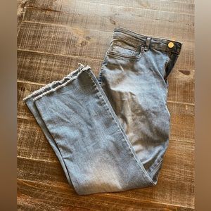 Lee cropped flare jeans with holes